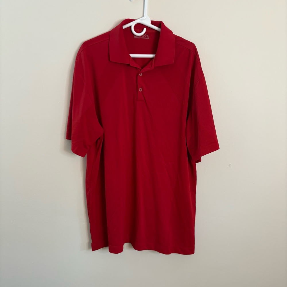 Nike Red Polo Shirt Casual Comfort men’s xxl golf shirt sleeve work bold